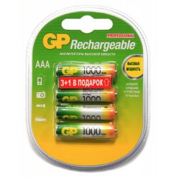 GP 100AAAHC3/1 AAA NiMH 1000mAh 4шт